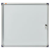 Nobo Extra Flat Magnetic Whiteboard Display Case Lockable 6 x A4 680x730mm 1900847 DD